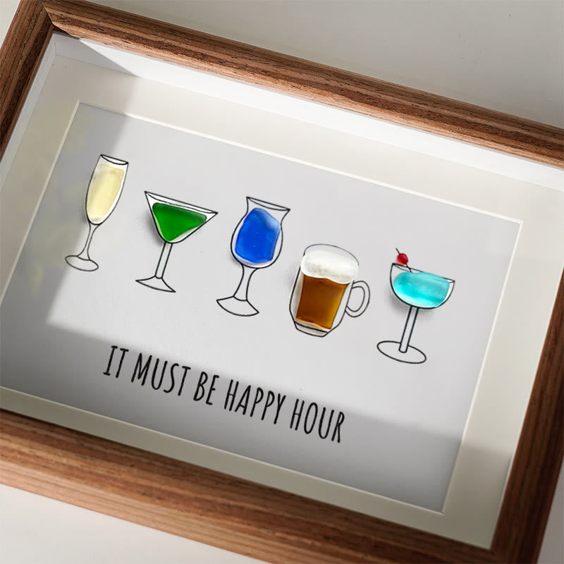 Happy Hour Sea Glass Framed Art - image 3