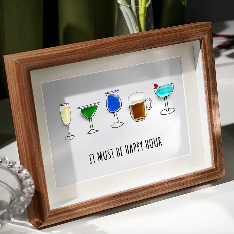 Happy Hour Sea Glass Framed Art - image 2