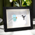 Mini Hummingbird And Flower Sea Glass Framed Art - image 2