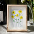Handcrafted Yellow Flower Sea Glass Framed Art - Oak - 8" X 6" - image 6