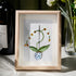 White Orchid Handmade Sea Glass Framed Art - Oak - 8" X 6" - image 5