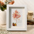 Autumn Quotes Fall Leaves Pumpkin Sea Glass Framed Art - White - 8" X 6" - image 6