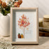 Autumn Quotes Fall Leaves Pumpkin Sea Glass Framed Art - Oak - 8" X 6" - image 4