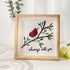 Always With You Cardinal Bird Sea Glass Framed Art - Oak - 8" X 8" - image 5