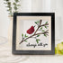 Always With You Cardinal Bird Sea Glass Framed Art - Black - 8" X 8" - image 4