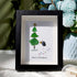 Christmas Tree Sea Glass Framed Art - Black - 8" X 6" - image 4
