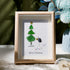 Christmas Tree Sea Glass Framed Art - Oak - 8" X 6" - image 5