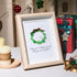Christmas Wreath And Wreath Sea Glass Framed Art - image 1