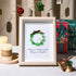 Christmas Wreath And Wreath Sea Glass Framed Art - Oak - 8" X 6" - image 0