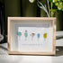 Wine is a panacea of all ill Sea Glass Framed Art - Oak - 6" X 8" - image 0