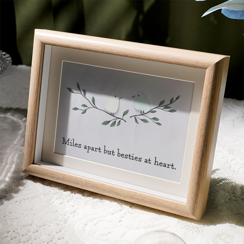 Best Friends Gift Sea Glass Framed Art - image 1
