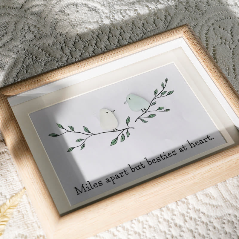 Best Friends Gift Sea Glass Framed Art - image 2