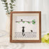 Cat Sea Glass Framed Art - Walnut Brown - 8" X 8" - image 5