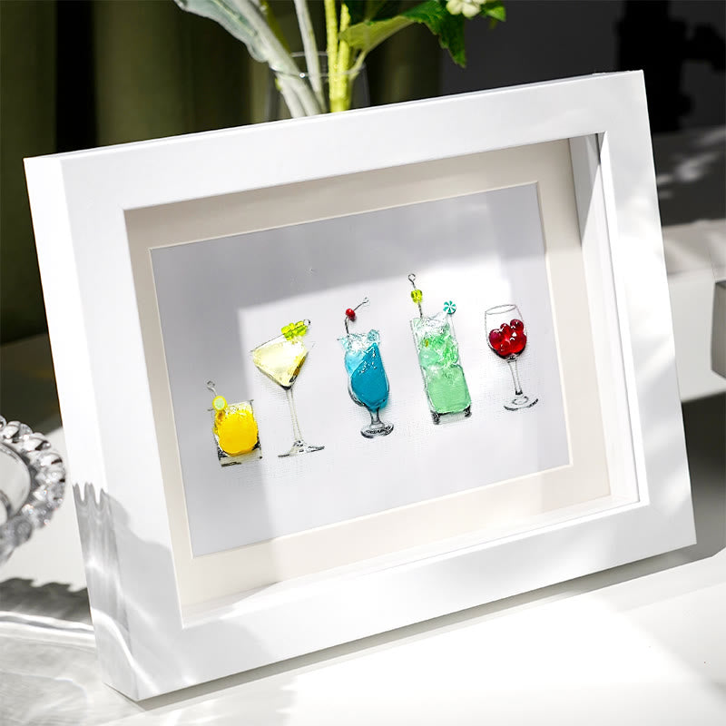 Cocktail Theme Sea Glass Framed Art - image 2