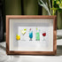 Cocktail Theme Sea Glass Framed Art - Walnut Brown - 6" X 8" - image 6