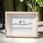 Handmade Friendship Quote With Birds Sea Glass Framed Art - Oak - 6" X 8" - image 1