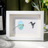 Mini Hummingbird And Flower Sea Glass Framed Art - White - 6" X 8" - image 4