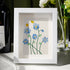 Forget Me Not Flower And Birds Sea Glass Framed Art - White - 8" X 6" - image 7