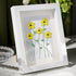 Handcrafted Yellow Flower Sea Glass Framed Art - image 2