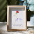Flower For Mom Sea Glass Framed Art - Oak - 8" X 6" - image 6