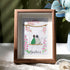 Bestie Sitting On The Swing Around Blossom Flower Sea Glass Framed Art - Walnut Brown - 8" X 6" - image 7