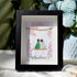 Bestie Sitting On The Swing Around Blossom Flower Sea Glass Framed Art - Black - 8" X 6" - image 5