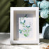 Green And White Fresh Flower Sea Glass Framed Art - White - 8" X 6" - image 5