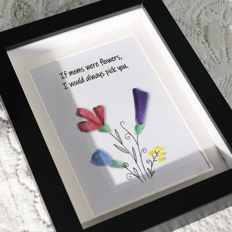 If Mothers Were Flowers Sea Glass Framed Art - image 3