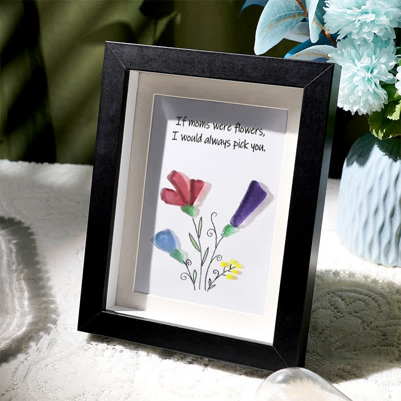 If Mothers Were Flowers Sea Glass Framed Art - image 2