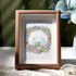 Family Birds In The Nest Sea Glass Framed Art - Walnut Brown - 8" X 6" - image 7