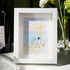 Proposal Engagement Couple Sea Glass Framed Art - Sunrise - White - 8" X 6" - image 1