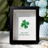 You Are My Four Leaf Clover Sea Glass Framed Art - Black - 8" X 6" - image 1