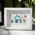 Handmade Flowers Butterfly Sea Glass Framed Art - White - 6" X 8" - image 7