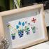 Handmade Flowers Butterfly Sea Glass Framed Art - image 2