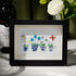 Handmade Flowers Butterfly Sea Glass Framed Art - Black - 6" X 8" - image 6