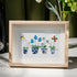 Handmade Flowers Butterfly Sea Glass Framed Art - Oak - 6" X 8" - image 1