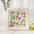 Pink Hydrangea Floral Sea Glass Framed Art - White - 8" X 8" - image 1