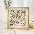 Pink Hydrangea Floral Sea Glass Framed Art - Oak - 8" X 8" - image 6
