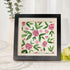 Pink Hydrangea Floral Sea Glass Framed Art - Black - 8" X 8" - image 5