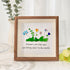 Flowers Are Like You Sea Glass Framed Art - Walnut Brown - 8" X 8" - image 1