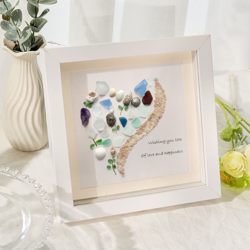 Love and Happiness Sea Glass Framed Art - image 2