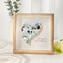 Love and Happiness Sea Glass Framed Art - Oak - 8" X 8" - image 6