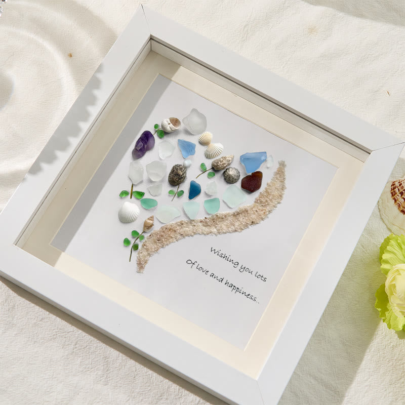 Love and Happiness Sea Glass Framed Art - image 3