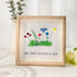 Mom Thanks For Helping Us Grow Sea Glass Framed Art - Oak - 8" X 8" - image 6