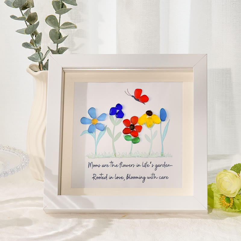 Moms Are Like Garden Sea Glass Framed Art - White - 8" X 8" - image 7
