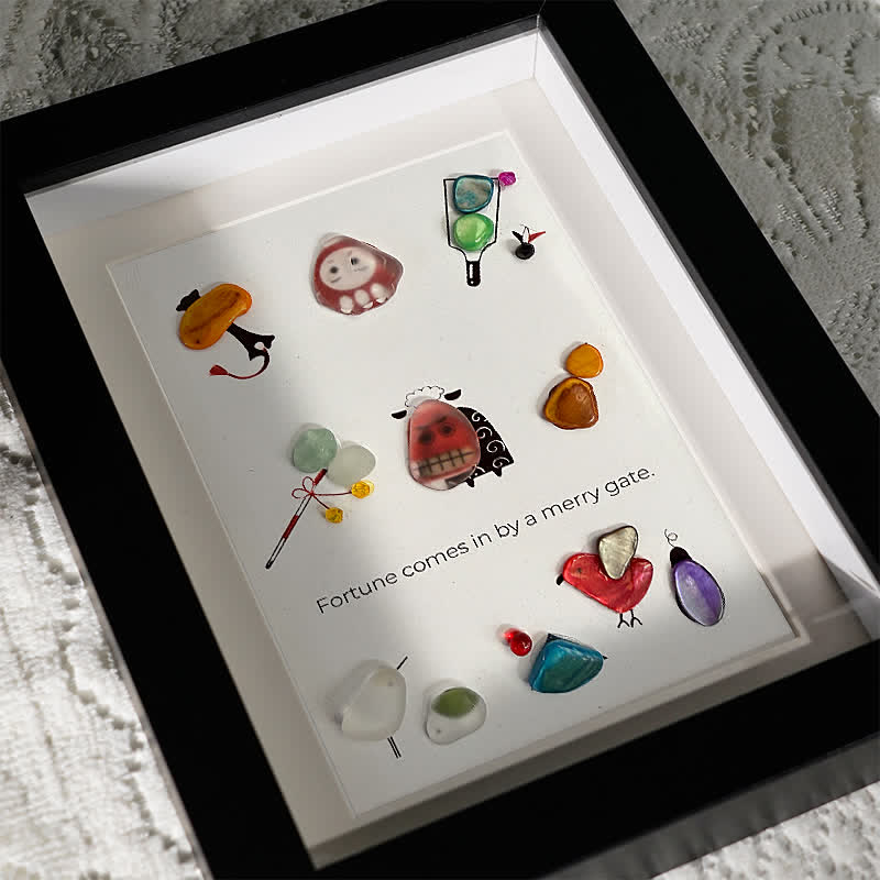 Lucky Charms Bring Fortune Sea Glass Framed Art - image 3
