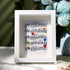 Eight Colorful Songbirds Singing Sea Glass Framed Art - White - 8" X 6" - image 1