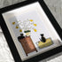 Pebble Cats And Blooming Plants Sea Glass Framed Art - image 3