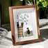 Pebble Cats And Violet Blooming Flower Sea Glass Framed Art - image 2