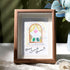 Home Sweet Home Housewarming Bird Sea Glass Framed Art - Walnut Brown - 8" X 6" - image 5